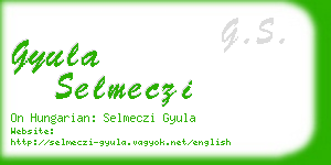 gyula selmeczi business card